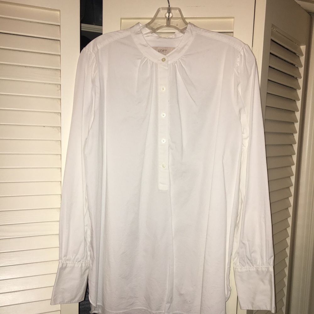 LOFT white tunic blouse